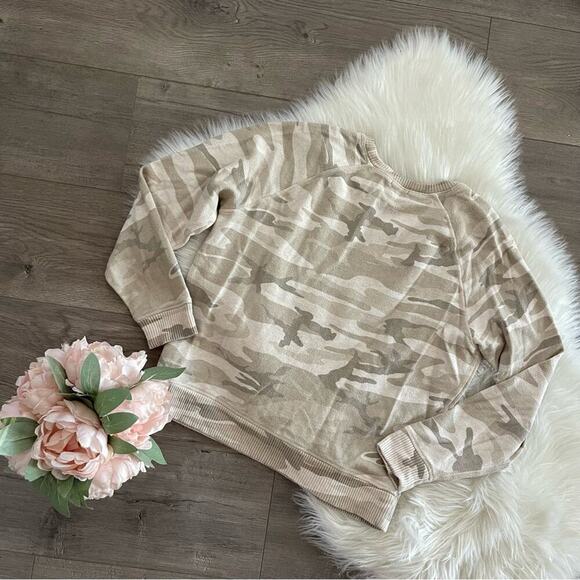 Rails Theo Oatmeal Camo Pullover Crewneck Sweatshirt S - Picture 5 of 8